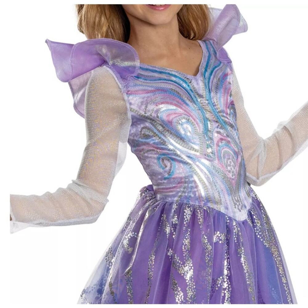 Girls Wicked Glinda Upland "For Good" Deluxe Halloween Costume Size 3T-4T - Picture 4 of 6